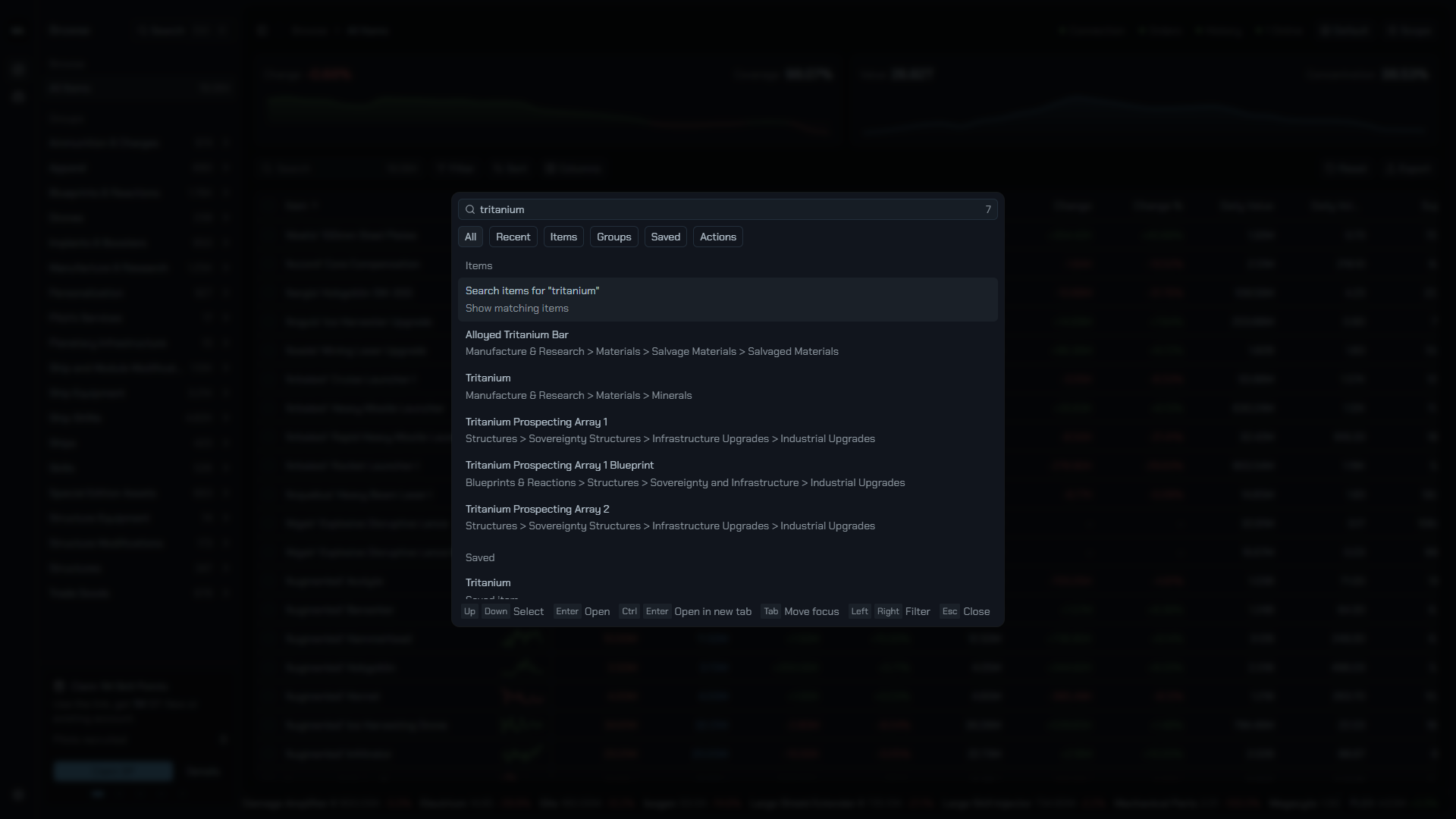 The All tab with a query, sections stacked.